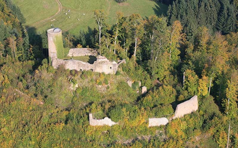 Sausenburg Luftaufnahme